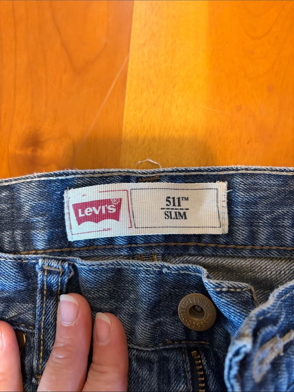 Levi's Strauss Boys Medium Blue 511 Slim Straight Jeans - Size 14 or 27x27